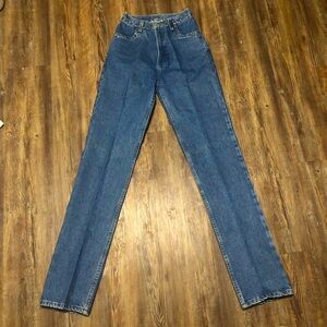 Rockies Jeans Women's 3/26 Studded Western High Rise Straight Leg Made in USA